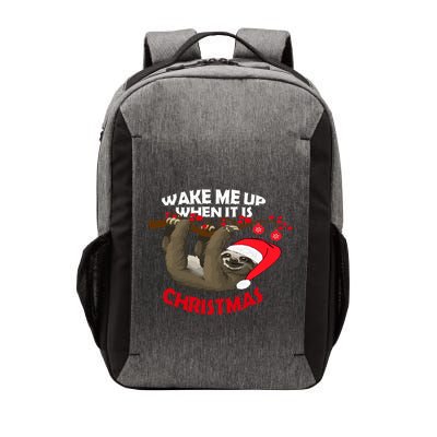 Wake Me Up When ItS Christmas Cute Sloth Design Features Cute Gift Vector Backpack