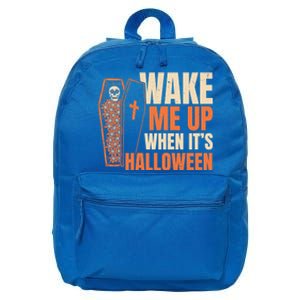 Wake Me Up When Its Halloween Trick Or Treating Cool Gift 16 in Basic Backpack