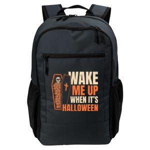 Wake Me Up When Its Halloween Trick Or Treating Cool Gift Daily Commute Backpack