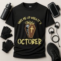 Wake Me Up When It´S October Cute Gift Cooling Performance Crew T-Shirt