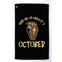 Wake Me Up When It´S October Cute Gift Golf Towel