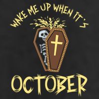 Wake Me Up When It´S October Cute Gift Golf Towel