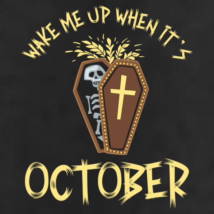 Wake Me Up When It´S October Cute Gift Golf Towel
