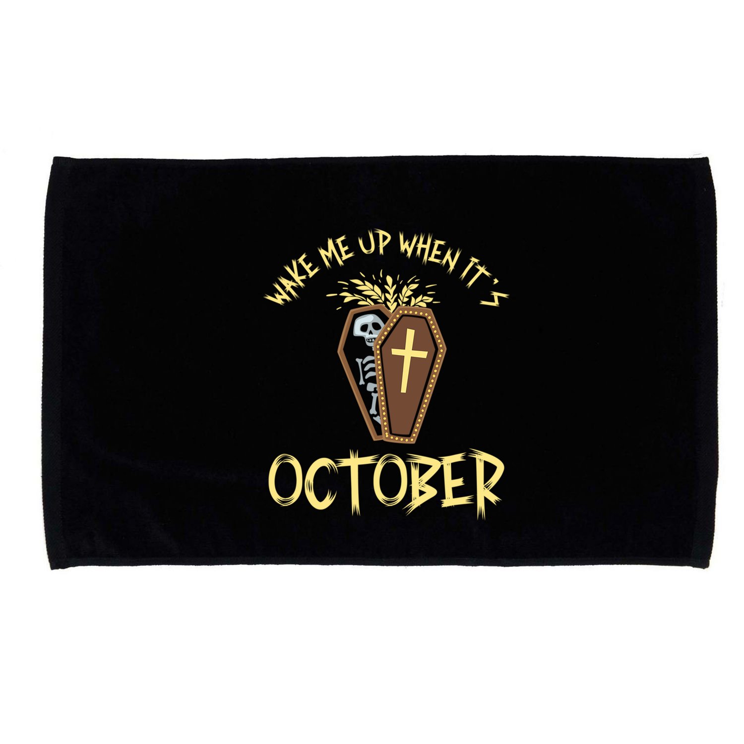 Wake Me Up When It´S October Cute Gift Microfiber Hand Towel