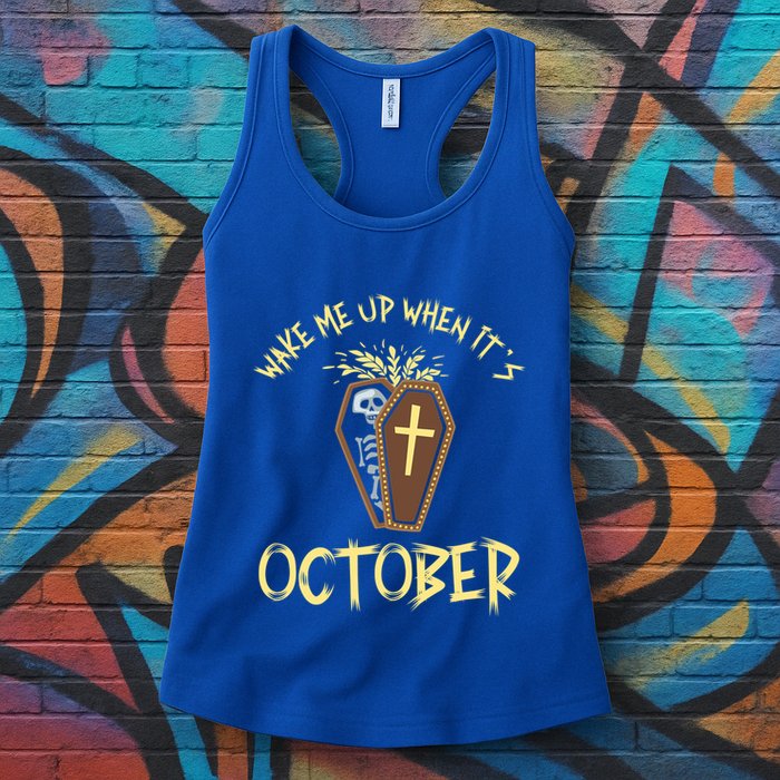 Wake Me Up When It´S October Cute Gift Womens Tank Top