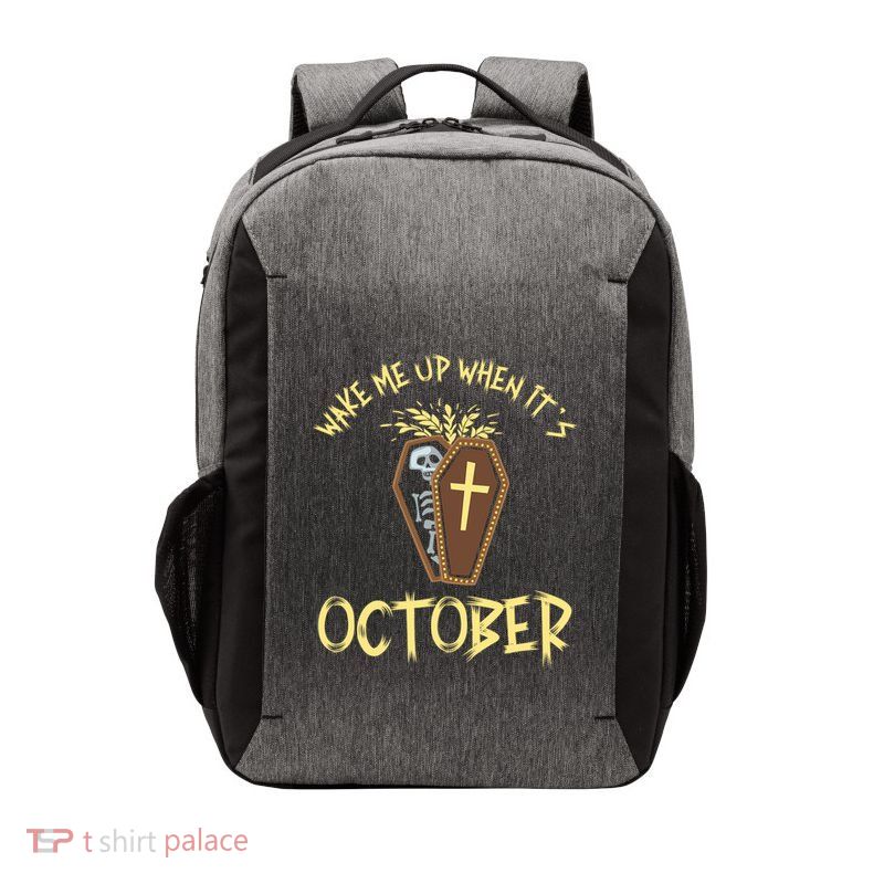 Wake Me Up When It´S October Cute Gift Vector Backpack
