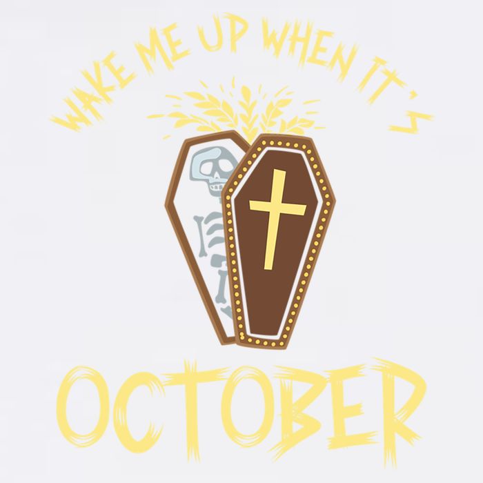 Wake Me Up When It´S October Cute Gift Garment-Dyed Sweatshirt