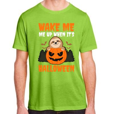 Wake Me Up When It's Design Halloween Sloth Gift Adult ChromaSoft Performance T-Shirt