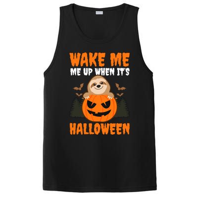 Wake Me Up When It's Design Halloween Sloth Gift PosiCharge Competitor Tank