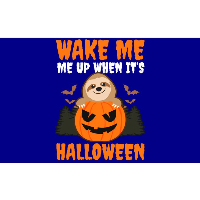 Wake Me Up When It's Design Halloween Sloth Gift Bumper Sticker