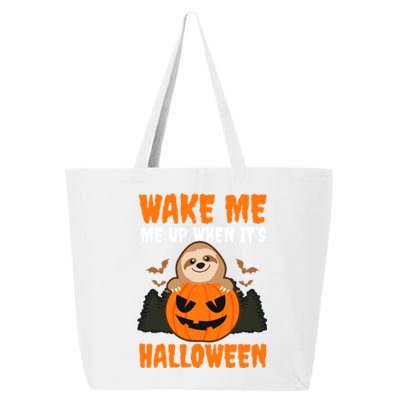 Wake Me Up When It's Design Halloween Sloth Gift 25L Jumbo Tote