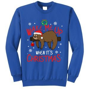 Wake Me Up When ItS Christmas Holiday Sloth Xmas Gift Great Gift Sweatshirt