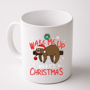 Wake Me Up When ItS Christmas Holiday Sloth Xmas Gift Great Gift Coffee Mug