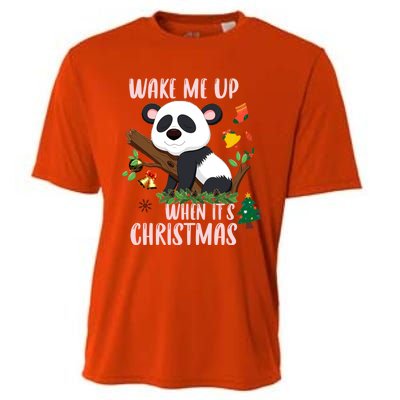 Wake Me Up When ItS Christmas Panda Xmas Martial Arts Class Gift Cooling Performance Crew T-Shirt