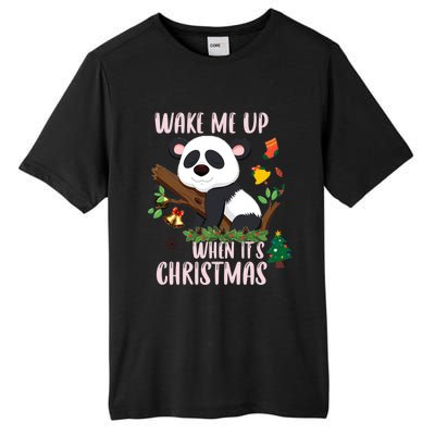 Wake Me Up When ItS Christmas Panda Xmas Martial Arts Class Gift Tall Fusion ChromaSoft Performance T-Shirt