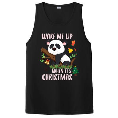 Wake Me Up When ItS Christmas Panda Xmas Martial Arts Class Gift PosiCharge Competitor Tank