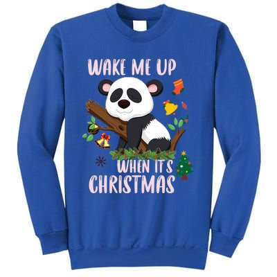 Wake Me Up When ItS Christmas Panda Xmas Martial Arts Class Gift Sweatshirt