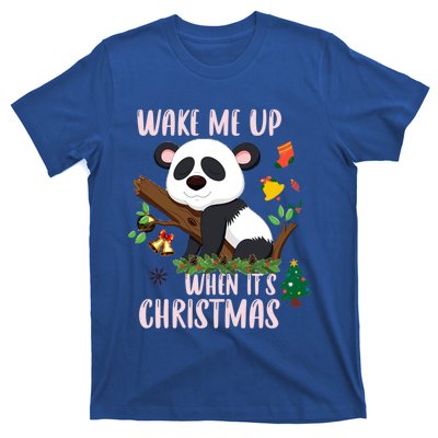 Wake Me Up When ItS Christmas Panda Xmas Martial Arts Class Gift T-Shirt