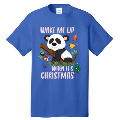 Wake Me Up When ItS Christmas Panda Xmas Martial Arts Class Gift Tall T-Shirt