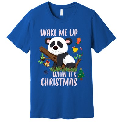 Wake Me Up When ItS Christmas Panda Xmas Martial Arts Class Gift Premium T-Shirt