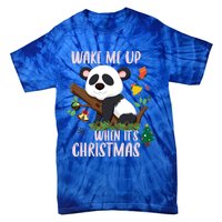 Wake Me Up When ItS Christmas Panda Xmas Martial Arts Class Gift Tie-Dye T-Shirt