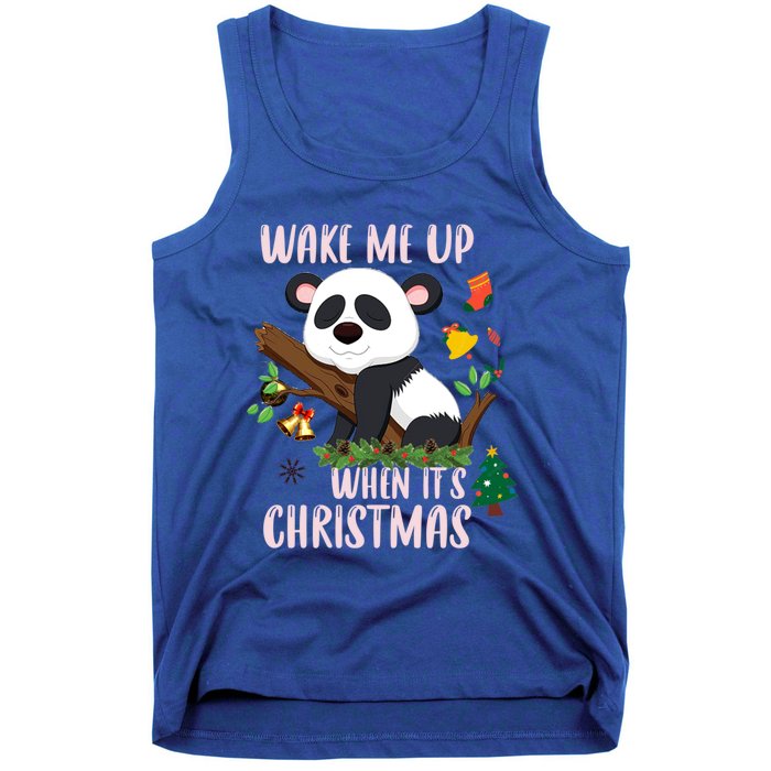 Wake Me Up When ItS Christmas Panda Xmas Martial Arts Class Gift Tank Top