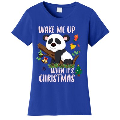 Wake Me Up When ItS Christmas Panda Xmas Martial Arts Class Gift Women's T-Shirt