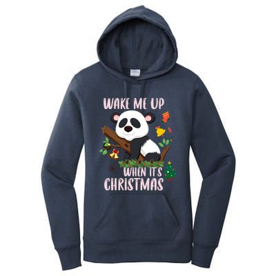 Wake Me Up When ItS Christmas Panda Xmas Martial Arts Class Gift Women's Pullover Hoodie