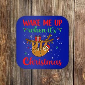 Wake Me Up When ItS Christmas Cool Gift Coaster