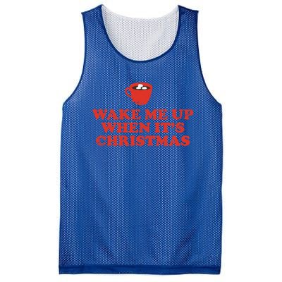 Wake Me Up When ItS Christmas Gift Mesh Reversible Basketball Jersey Tank