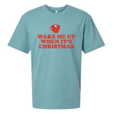 Wake Me Up When ItS Christmas Gift Sueded Cloud Jersey T-Shirt