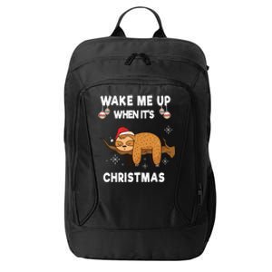 Wake Me Up When ItS Christmas Meaningful Gift City Backpack