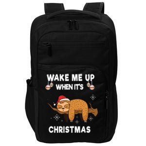 Wake Me Up When ItS Christmas Meaningful Gift Impact Tech Backpack