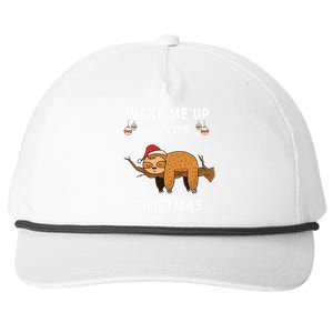 Wake Me Up When ItS Christmas Meaningful Gift Snapback Five-Panel Rope Hat