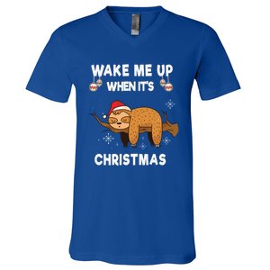 Wake Me Up When ItS Christmas Meaningful Gift V-Neck T-Shirt