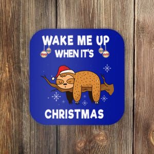 Wake Me Up When ItS Christmas Meaningful Gift Coaster