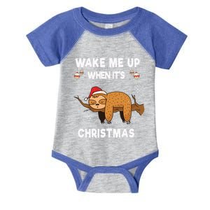 Wake Me Up When ItS Christmas Meaningful Gift Infant Baby Jersey Bodysuit