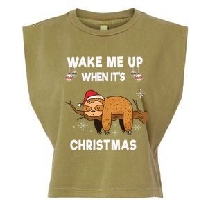 Wake Me Up When ItS Christmas Meaningful Gift Garment-Dyed Women's Muscle Tee