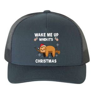 Wake Me Up When ItS Christmas Meaningful Gift Yupoong Adult 5-Panel Trucker Hat