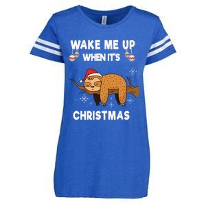 Wake Me Up When ItS Christmas Meaningful Gift Enza Ladies Jersey Football T-Shirt