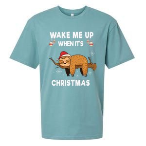 Wake Me Up When ItS Christmas Meaningful Gift Sueded Cloud Jersey T-Shirt