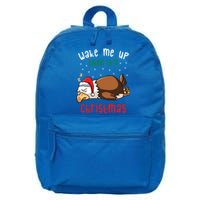 Wake Me Up When ItS Christmas Sleeping Bald Eagle Sleep Nap Meaningful Gift 16 in Basic Backpack