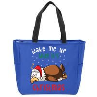 Wake Me Up When ItS Christmas Sleeping Bald Eagle Sleep Nap Meaningful Gift Zip Tote Bag