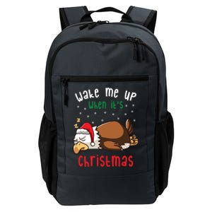 Wake Me Up When ItS Christmas Sleeping Bald Eagle Sleep Nap Meaningful Gift Daily Commute Backpack