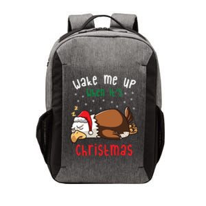 Wake Me Up When ItS Christmas Sleeping Bald Eagle Sleep Nap Meaningful Gift Vector Backpack