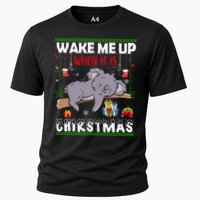 Wake Me Up When It's Christmas Koala Lover Xmas Funny Gift Cooling Performance Crew T-Shirt