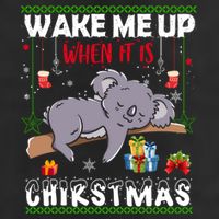 Wake Me Up When It's Christmas Koala Lover Xmas Funny Gift Adult Drive Performance Visor
