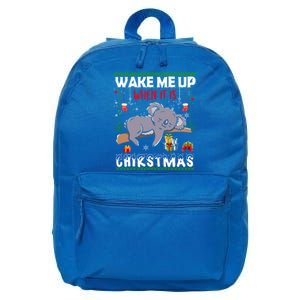 Wake Me Up When It's Christmas Koala Lover Xmas Funny Gift 16 in Basic Backpack