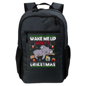 Wake Me Up When It's Christmas Koala Lover Xmas Funny Gift Daily Commute Backpack