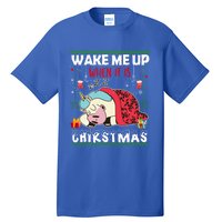 Wake Me Up When It's Christmas Unicorn Sleep Lover Xmas Gift Tall T-Shirt